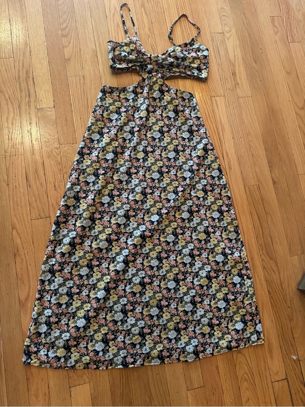 Lulus It’s a Perfect Pick Dress Large Floral Maxi Wedding Resort Western Boho B9 - Picture 9 of 16